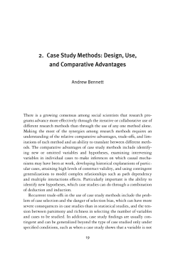 2. Case Study Methods: Design, Use, and