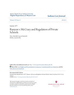 Runyon v. McCrary and Regulation of Private Schools