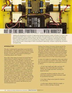 Out of the Box: Football . . . With Robots? - Purdue e-Pubs