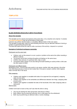 ActivArena Resources Teacher Notes