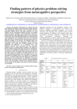 Finding pattern of physics problem solving strategies from