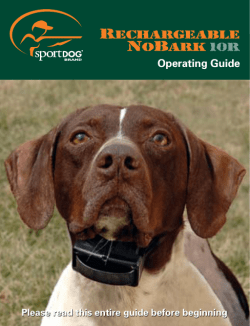 Operating Guide - Gun Dogs Online