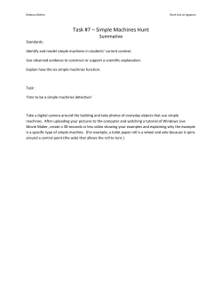 Task #7 &ndash; Simple Machines Hunt