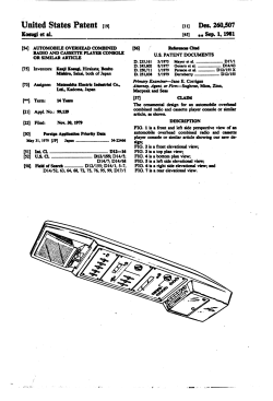 Automobile overhead combined radio and cassette player console