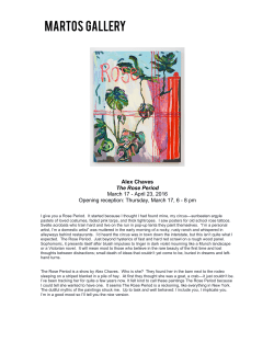Alex Chaves The Rose Period March 17