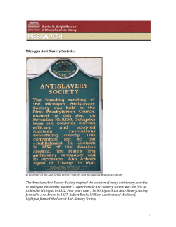 1 Michigan Anti-Slavery Societies The American Anti