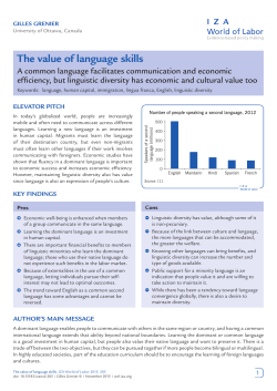 The value of language skills
