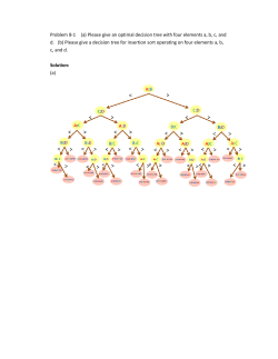 Problem 8-1 (a) Please give an optimal decision tree with four