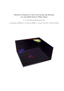 Motions of Galaxies in the Local Group and Beyond: An Astro2010