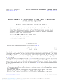 Finite Element Approximations of the Three Dimensional Monge