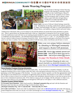 Kente Weaving Program