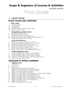 Third Grade - Excel Math