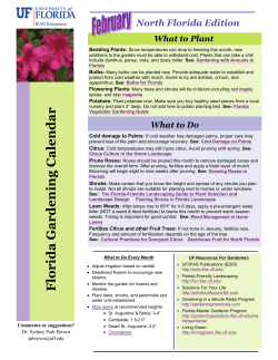 Florida Gardening Calendar - Garden Club of St. Augustine