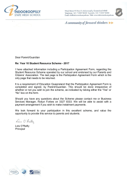 student resource scheme 2017 - Indooroopilly State High School