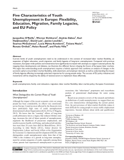 Five Characteristics of Youth Unemployment in Europe