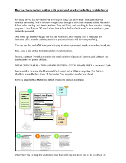 How to choose to best option with processed snacks (including