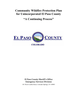 Community Wildfire Protection Plan for