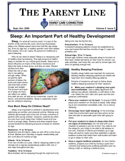 Sleep- An Important Part of Healthy Development.pub