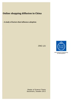 Online shopping diffusion in China -‐ A study of factors that