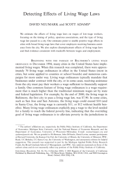 Detecting Effects of Living Wage Laws