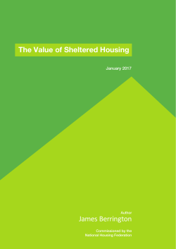 The Value of Sheltered Housing