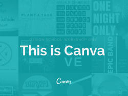 Canva Design School: Workshop 1