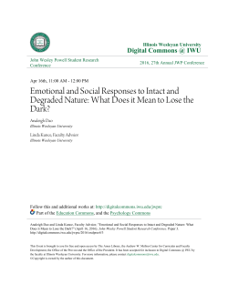 Emotional and Social Responses to Intact and Degraded Nature