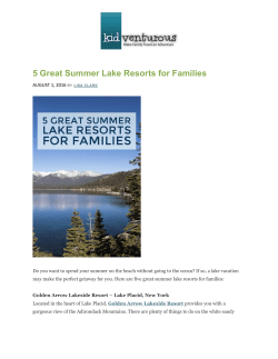 5 Great Summer Lake Resorts for Families