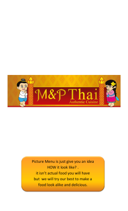 Picture Menu is just give you an idea HOW it look like? . it isn`t actual