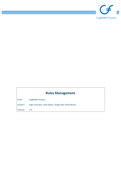 Rules Management - CogNIAM Finance