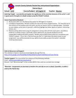 Patriot Day 4 - Lincoln County Schools