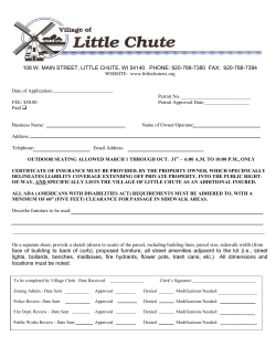Sidewalk Seating Permit Application