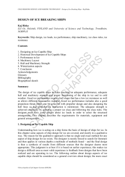 Design of Ice Breaking Ships
