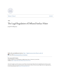 The Legal Regulation of Diffused Surface Water