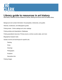 ARTH 301: Methods - Clark Art Institute