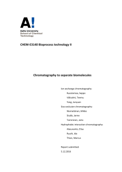 CHEM-E3140 Bioprocess technology II
