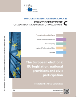 The European elections: EU legislation, national provisions and
