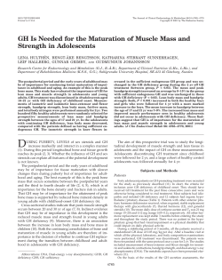 GH Is Needed for the Maturation of Muscle Mass and Strength in