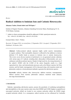 Radical Addition to Iminium Ions and Cationic Heterocycles