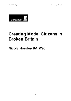 Nicola Horsley The Model Citizen as Performer or Player?