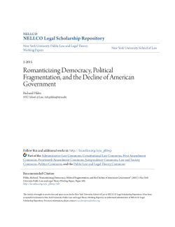 Romanticizing Democracy, Political Fragmentation, and the Decline