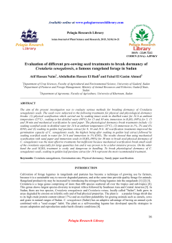 Evaluation of different pre-sowing seed treatments to