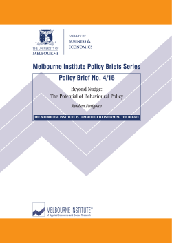 Beyond Nudge: The Potential of Behavioural Policy Reuben Finighan