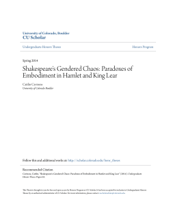 Shakespeare`s Gendered Chaos: Paradoxes of