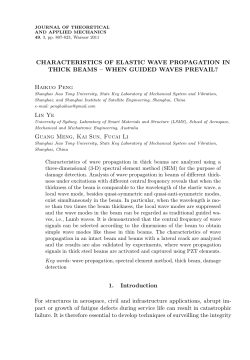 characteristics of elastic wave propagation in thick beams