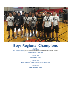 Boys Regional Champions