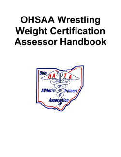 OHSAA Wrestling Weight Certification Assessor Handbook