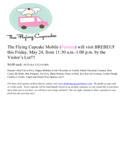 The Flying Cupcake Mobile (Petunia) will visit BREBEUF this Friday