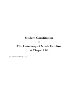 Student Constitution of The University of North