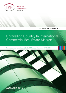 Unravelling Liquidity In International Commercial Real Estate Markets